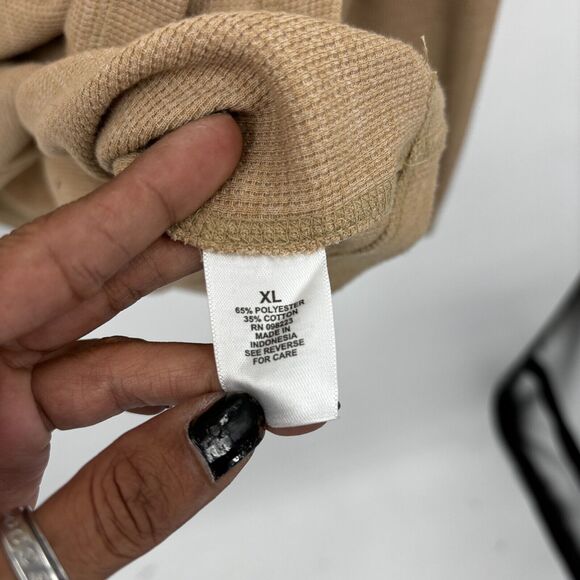 Magellan Thermal Shirt Size XL Brown Long Sleeve Waffle Knit Rugged Warm Grandpa - Picture 10 of 14